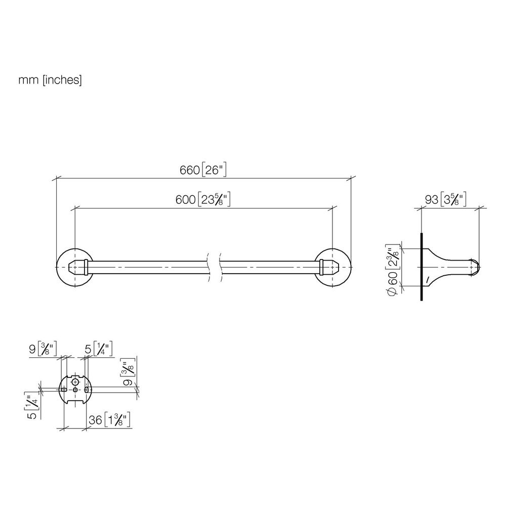 Dornbracht Badetuchhalter Madison Stichmaß 600mm, Chrom... DORNBRACHT-83060361-00 4029011718922 (Abb. 3)