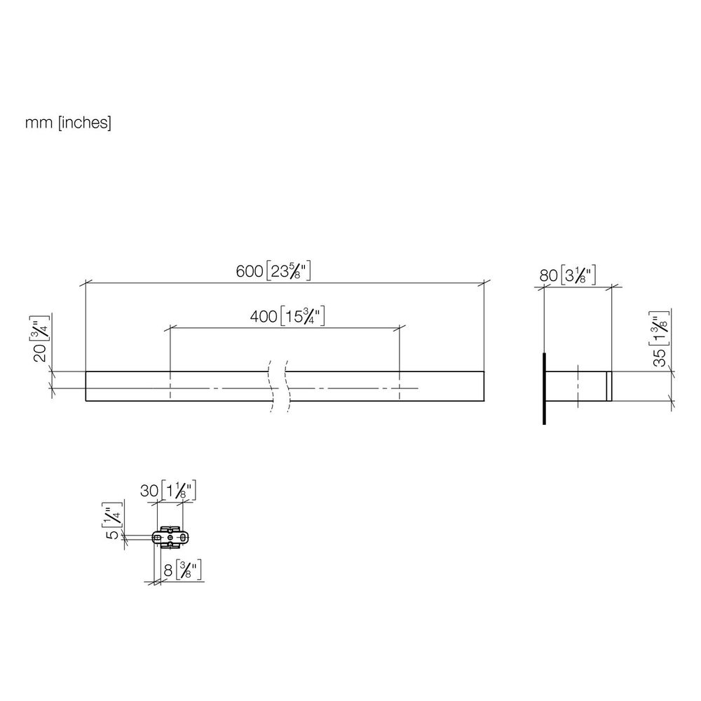 Dornbracht Badetuchhalter für MEM Stichmaß 400mm Breite 600mm, Dark Bronze gebü... DORNBRACHT-83060780-43 4099477491448 (Abb. 3)