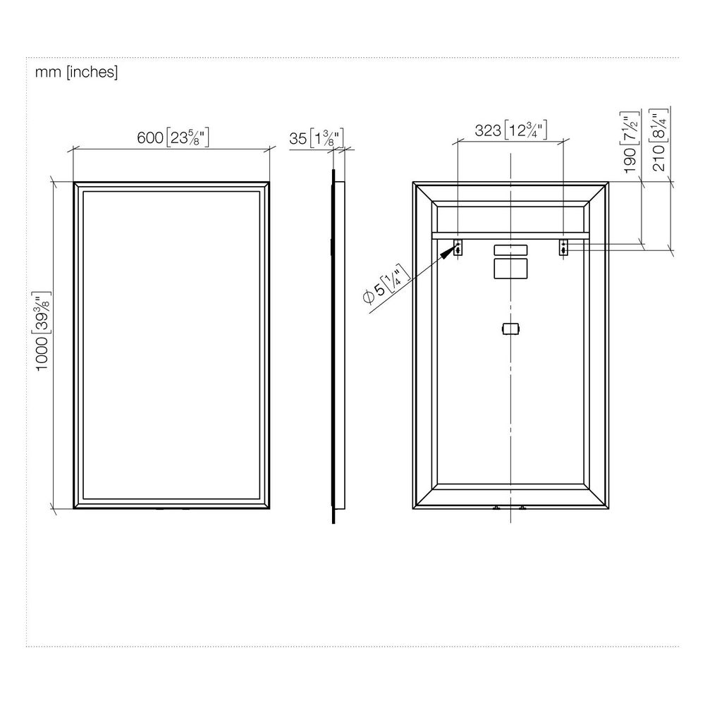 Dornbracht Lichtspiegel eckig mit umlaufendem Aluminiumrahmen LED-Beleuchtung d... DORNBRACHT-83151980-33 4099477375700 (Abb. 3)