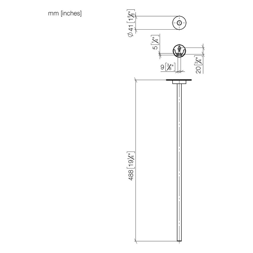 Dornbracht Handtuchhalter 1-teilig, starr, Ausladung 490mm, Dark Bronze gebürst... DORNBRACHT-83211979-43 4099477467993 (Abb. 3)