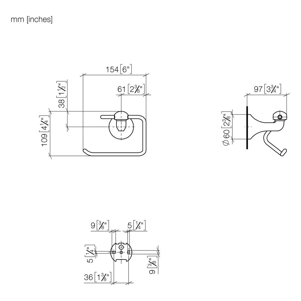 Dornbracht Papierrollenhalter Madison ohne Deckel, Chrom... DORNBRACHT-83500361-00 4029011719356 (Abb. 3)