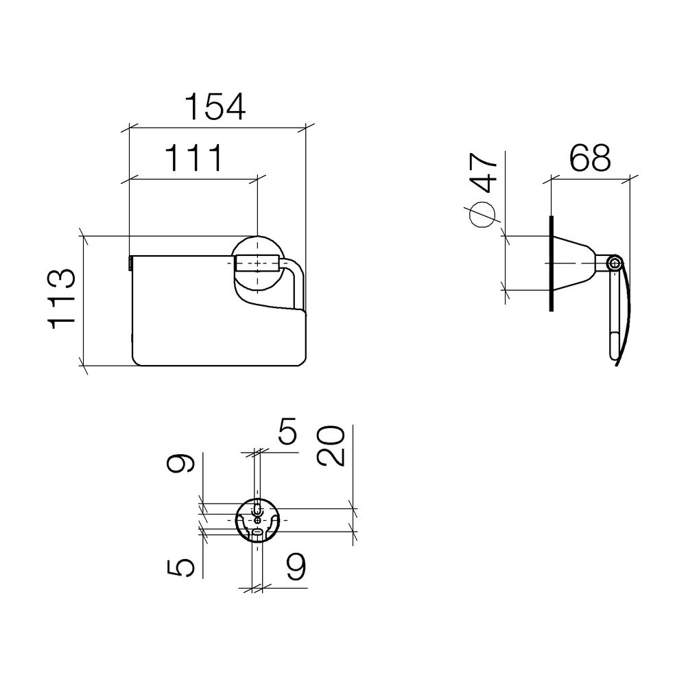 Dornbracht Domicil Papierrollenhalter mit Deckel 83510900 chrom... DORNBRACHT-83510900-00 4029011714429 (Abb. 2)