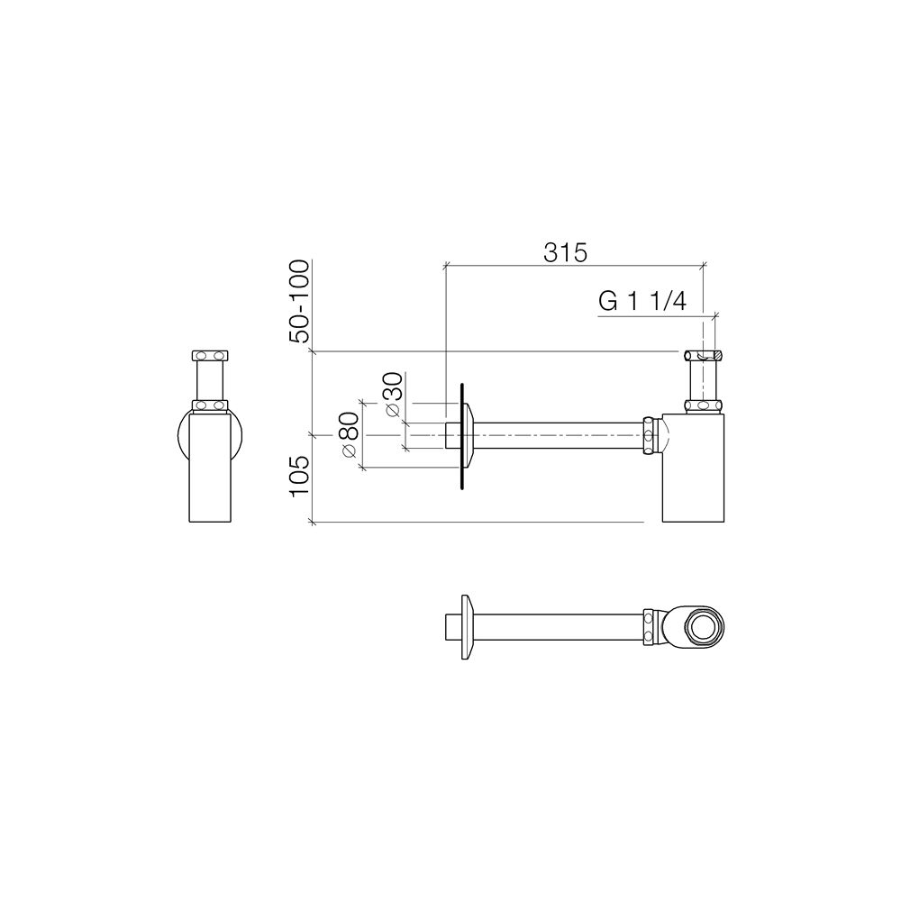 Dornbracht Geruchverschluss Madison G 1 1/4" 80mm Champagne, 10040970-47... DORNBRACHT-10040970-47 4029011543975 (Abb. 4)
