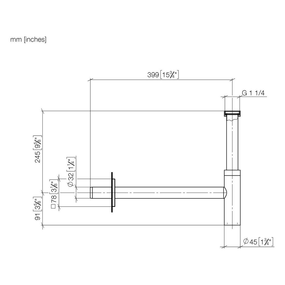 Dornbracht Geruchverschluss 1 1/4" eckig, Dark Bronze gebürstet PVD, 10060780-4... DORNBRACHT-10060780-43 4099477487922 (Abb. 4)