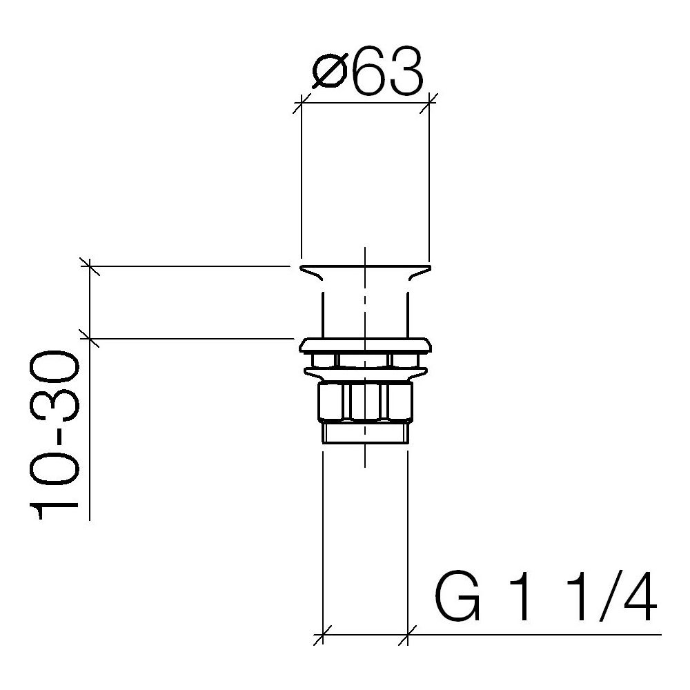 Dornbracht Siebventil für Becken ohne Überlauf G 1 1/4", Gold gebürstet PVD... DORNBRACHT-10110970-37 4099477431567 (Abb. 4)