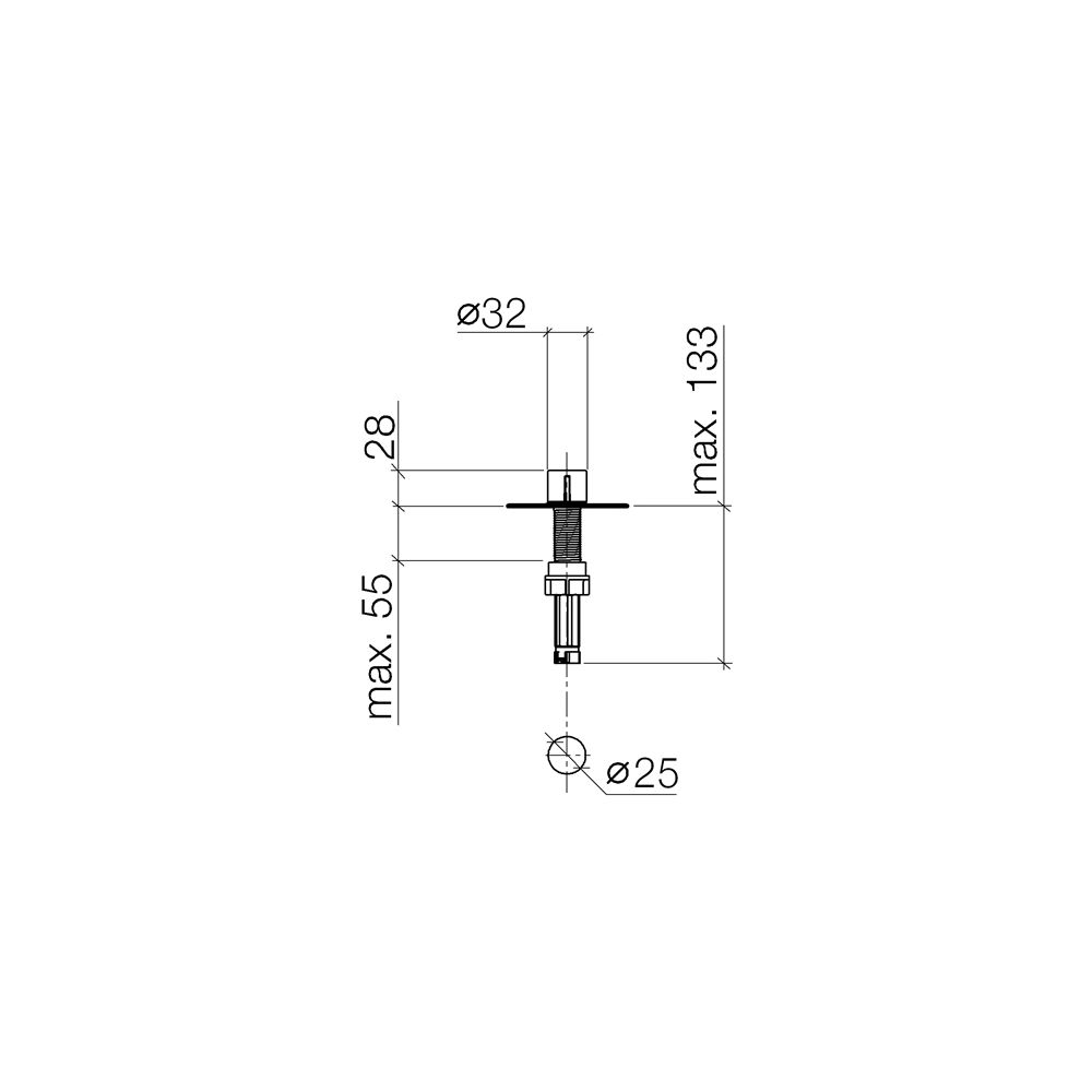 Dornbracht Exzenterbetätigung mit Drehknopf für ein Becken inkl. Adapter für Bo... DORNBRACHT-10712970-42 4099477261126 (Abb. 4)