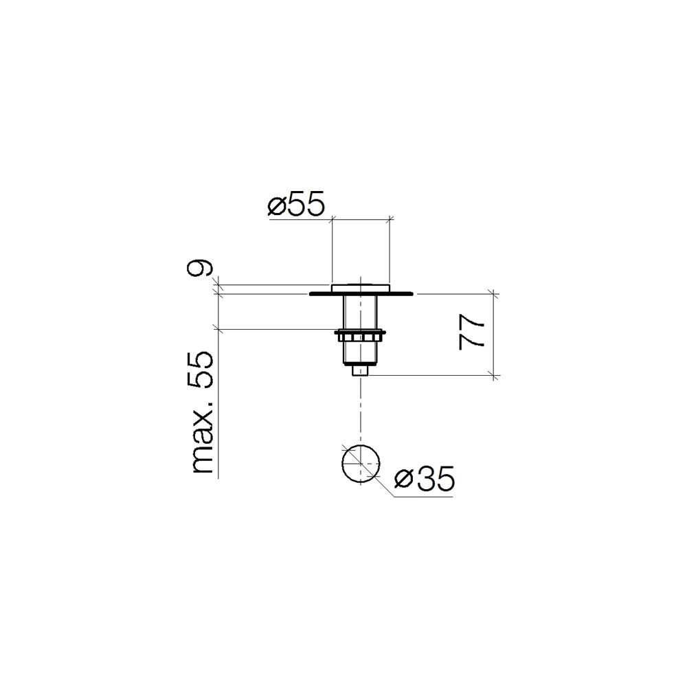 Dornbracht Bedienknopf Air Switch für Müllzerkleinerer, Dark Chrome, 10713970-1... DORNBRACHT-10713970-19 4099477073330 (Abb. 4)