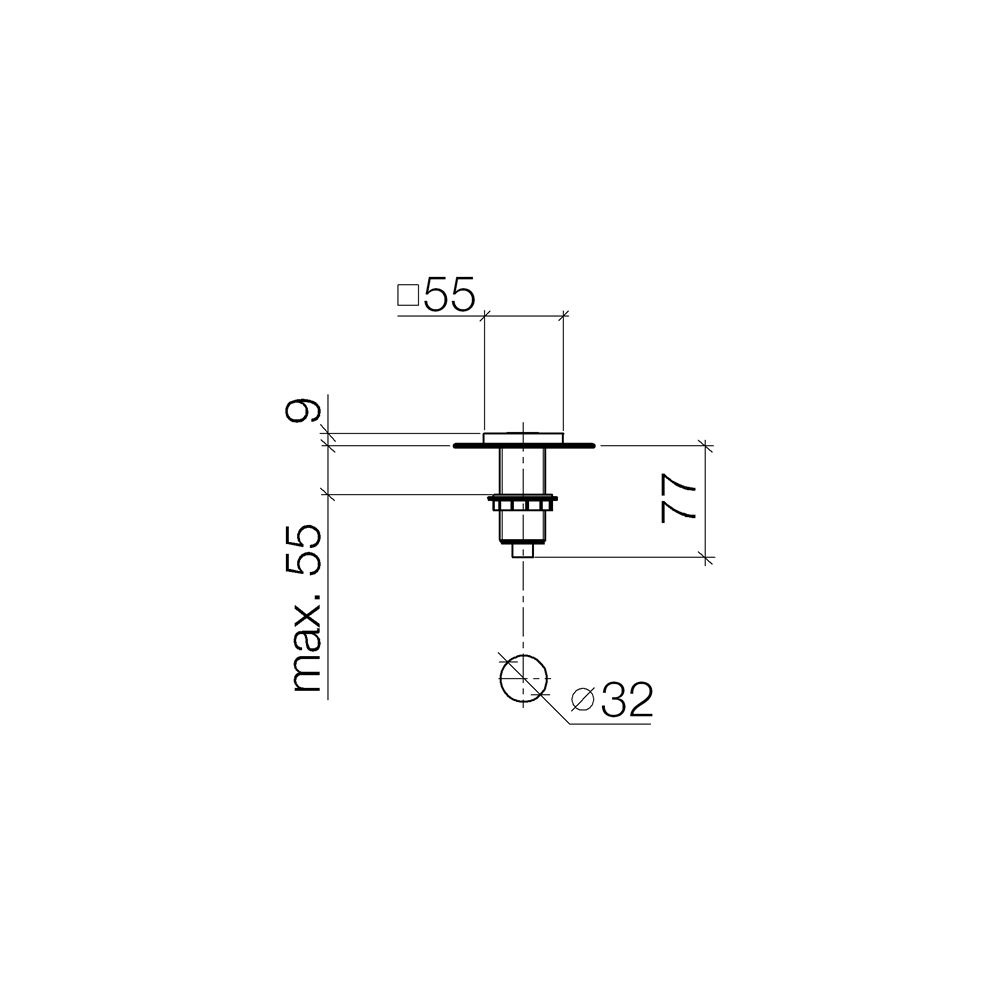 Dornbracht Bedienknopf Air Switch für Müllzerkleinerer, für Lot, Dark Chrome, 1... DORNBRACHT-10714970-19 4099477073347 (Abb. 4)