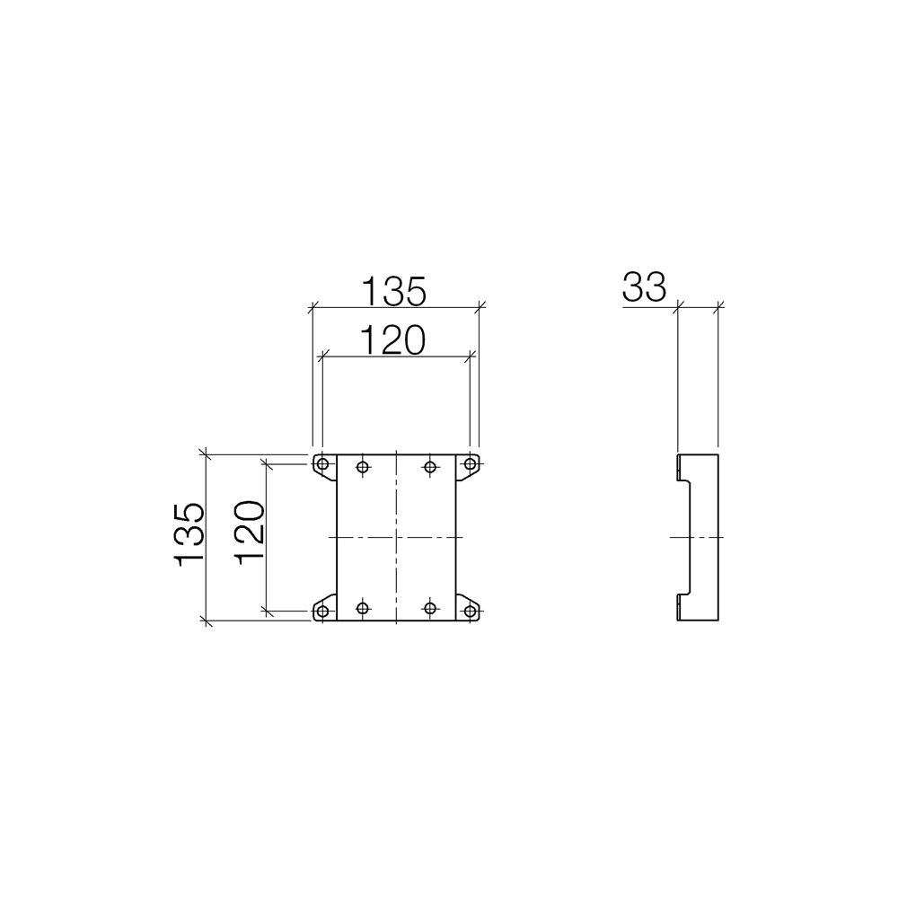 Dornbracht Adapterplatte Symetrics Water Points 135x135x33mm für xGRID, 12305970... DORNBRACHT-1230597090 4029011511394 (Abb. 4)