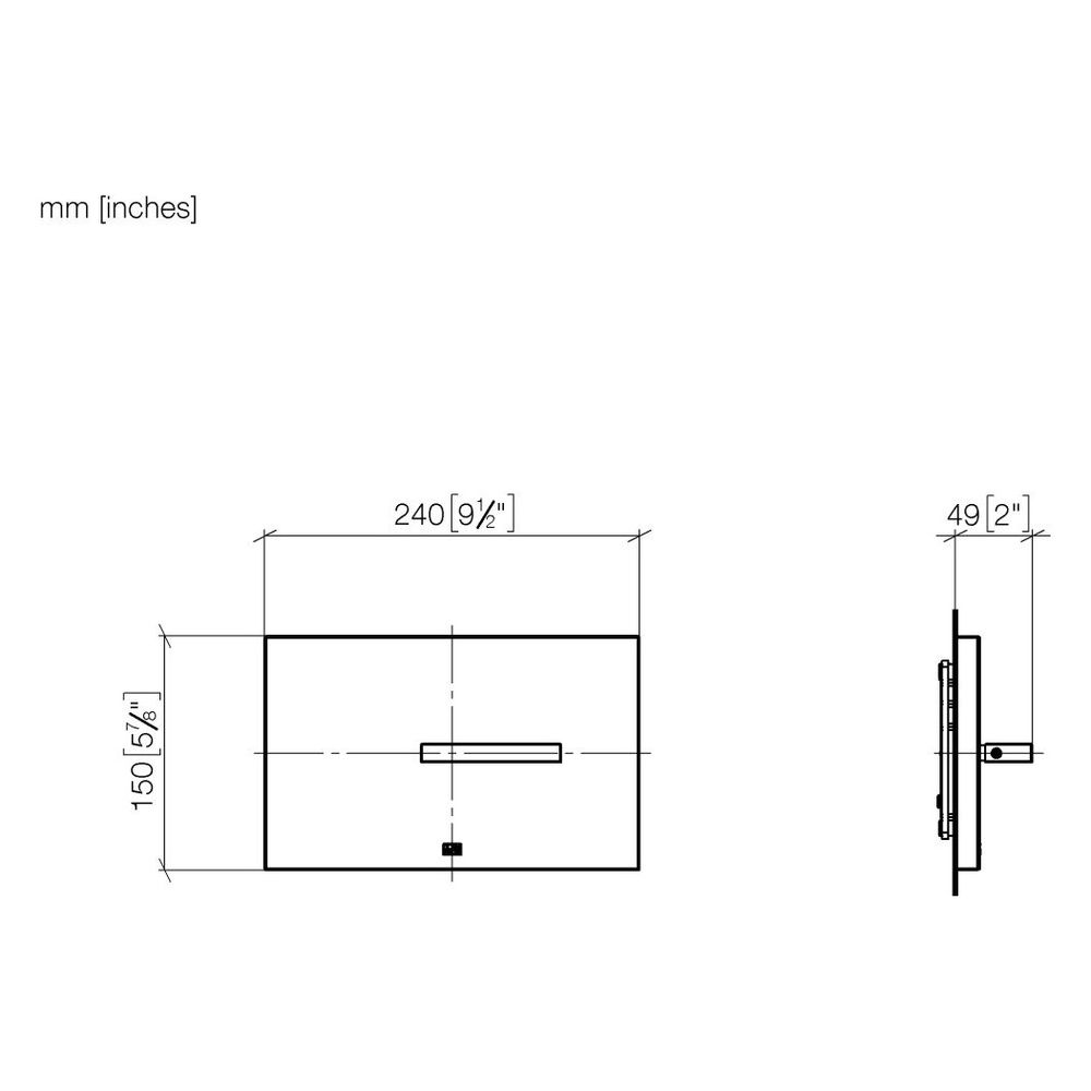 Dornbracht Abdeckplatte für Tece WC-UP-Spülkasten 150x240x15mm Zwei-Mengen-Tech... DORNBRACHT-12660979-39 4099477346021 (Abb. 4)