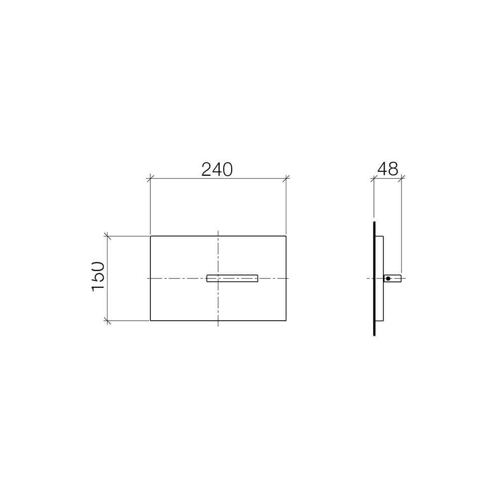 Dornbracht Abdeckplatte für Tece WC-UP-Spülkasten 150x240x15mm Zwei-Mengen-Tech... DORNBRACHT-12660979-47 4029011545979 (Abb. 4)