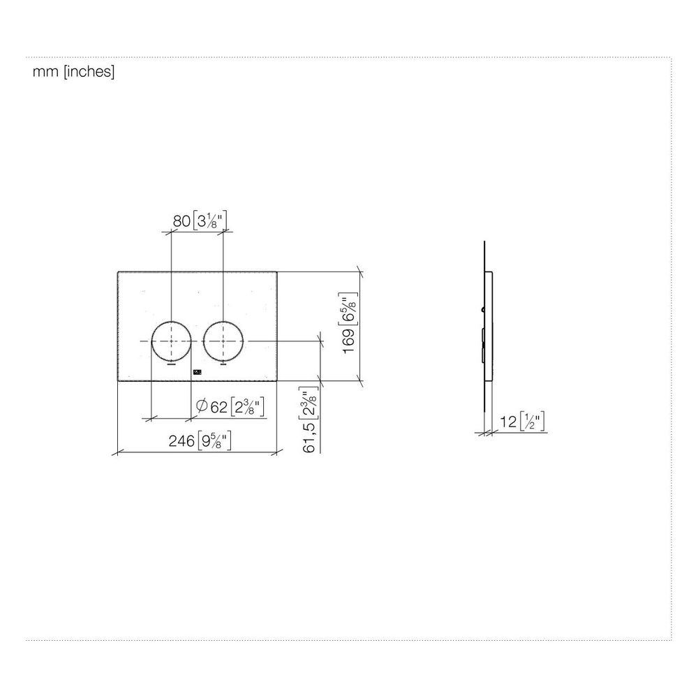 Dornbracht Betätigungsplatte rund, für WC-Unterputz-Spülkasten Geberit, 169x246... DORNBRACHT-12665979-39 4099477346038 (Abb. 4)