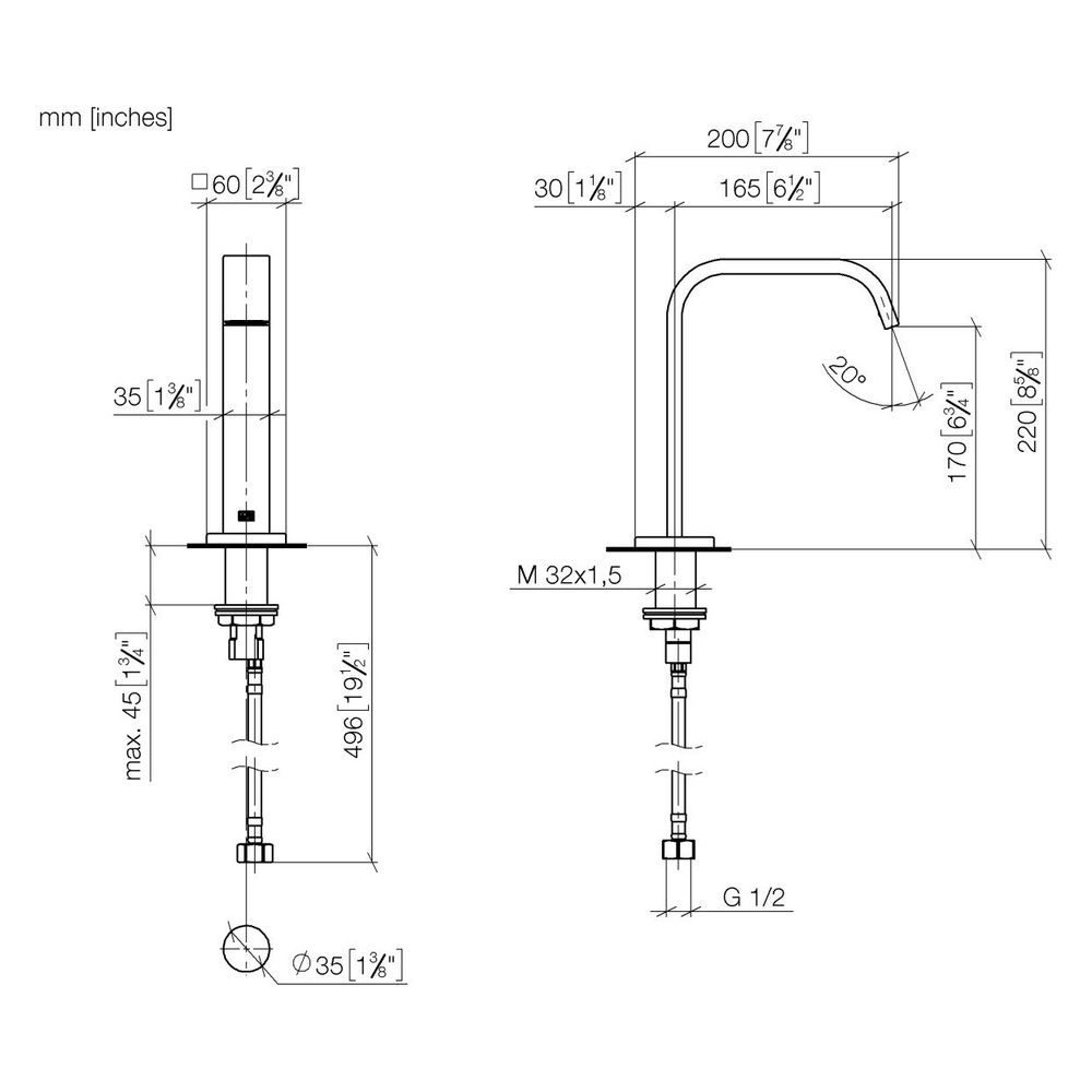 Dornbracht IMO Waschtisch-Standauslauf ohne Ablaufgarnitur 13716670 chrom... DORNBRACHT-13716670-00 4029011749582 (Abb. 4)