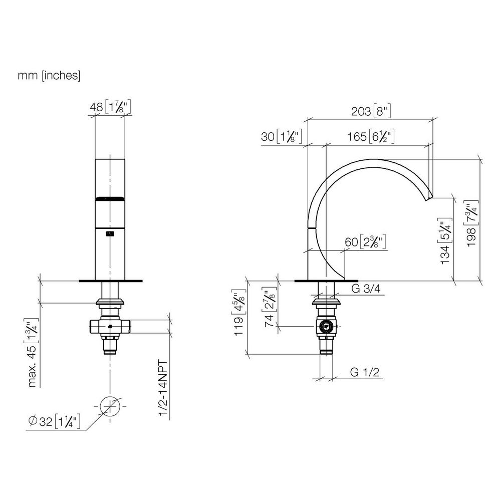 Dornbracht CYO Waschtisch-Standauslauf ohne Ablaufgarnitur 13717811 platin/plat... DORNBRACHT-13717811-36 4029011847837 (Abb. 4)