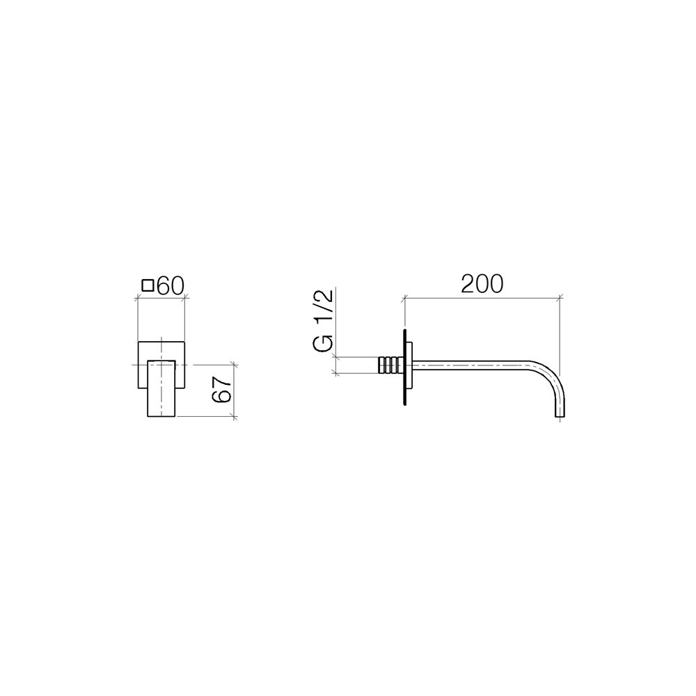 Dornbracht Waschtisch-Wandauslauf Mem, starrer Auslauf, Ausladung 200mm, max. 5... DORNBRACHT-13800782-47 4099477090627 (Abb. 4)