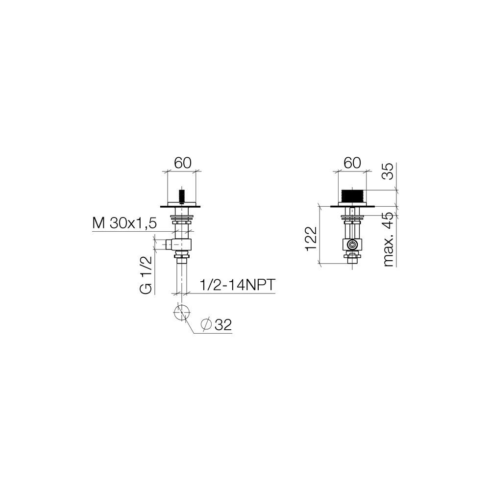 Dornbracht CL.1 Seitenventil rechtsschließend 20002705 platin matt... DORNBRACHT-20002705-06 4029011705366 (Abb. 4)