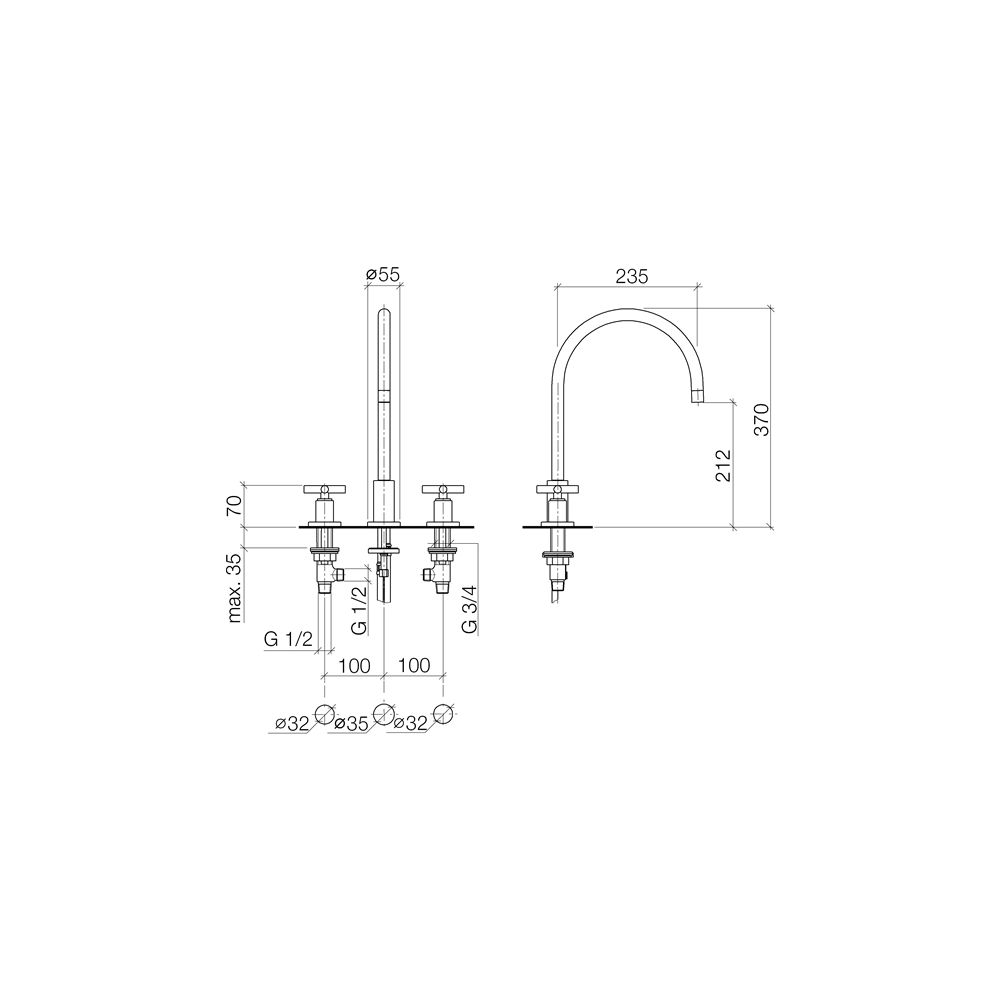 Dornbracht Tara Dreilochbatterie 20815892 chrom... DORNBRACHT-20815892-00 4029011546624 (Abb. 4)