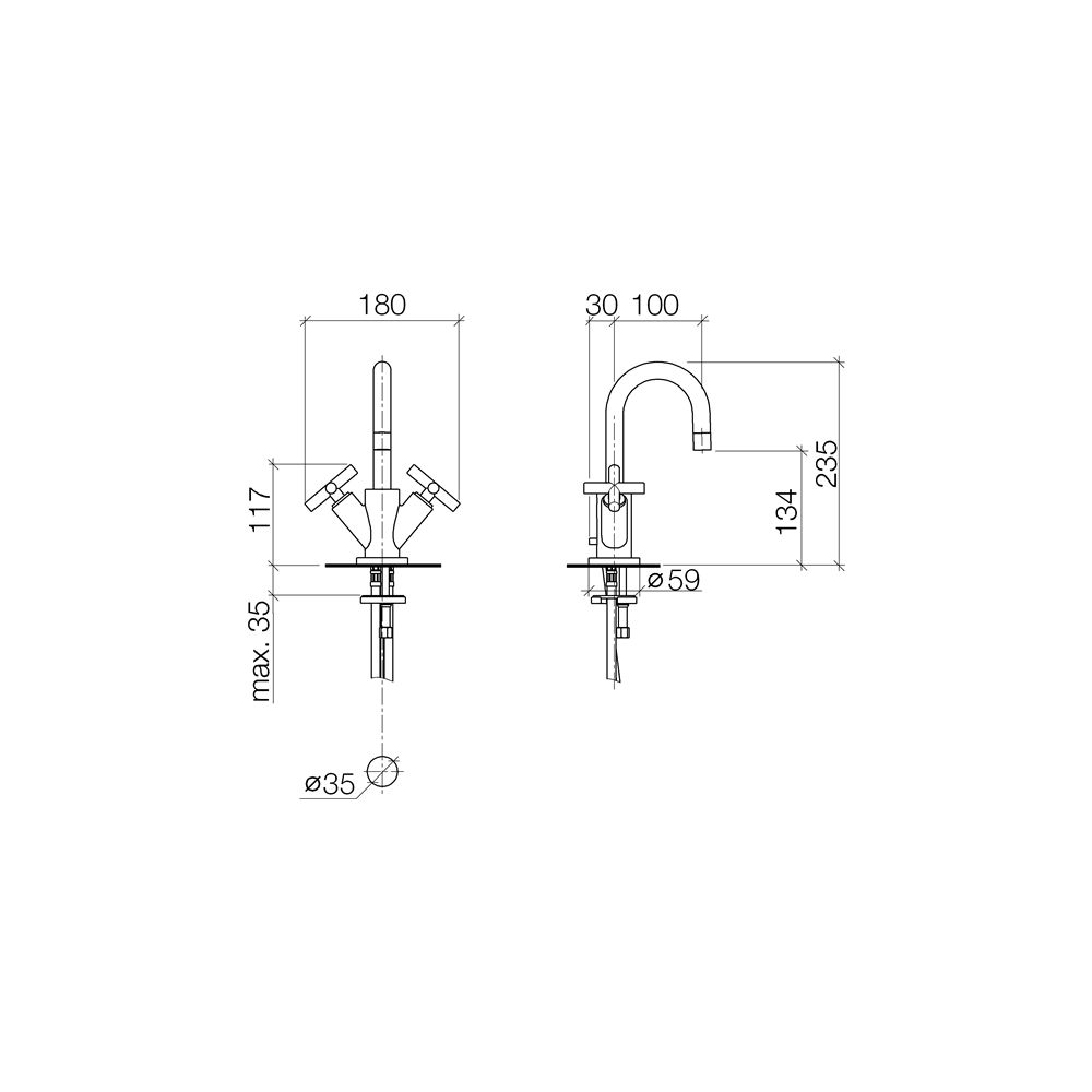 Dornbracht Tara Waschtisch-Einlochbatterie mit Ablaufgarnitur 22302892 platin m... DORNBRACHT-22302892-06 4029011519284 (Abb. 4)