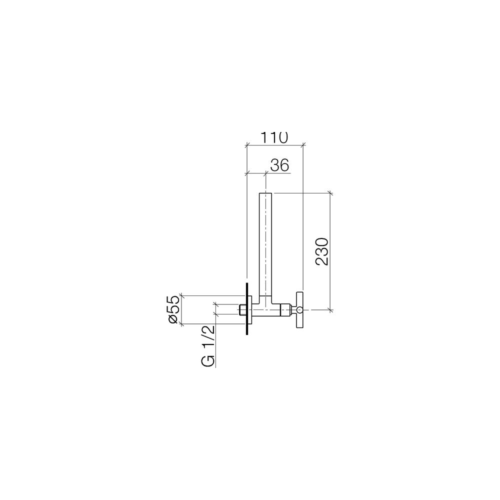 Dornbracht Eckventil Tara, Rosette 55mm, Schlauchabdeckung 200mm, Light Gold ge... DORNBRACHT-22900892-27 4099477221328 (Abb. 4)