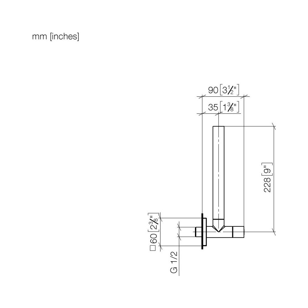 Dornbracht Eckventil für MEM Rosette 60x60mm Schlauchabdeckung 200mm Anschluss ... DORNBRACHT-22901782-42 4099477288161 (Abb. 2)