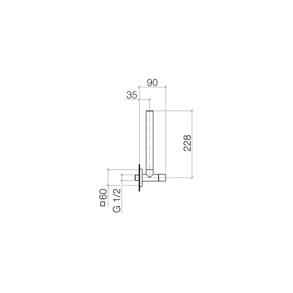 Dornbracht Eckventil für MEM Rosette 60x60mm Schlauchabdeckung 200mm Anschluss ... DORNBRACHT-22901782-27 4099477207636 (Abb. 4)