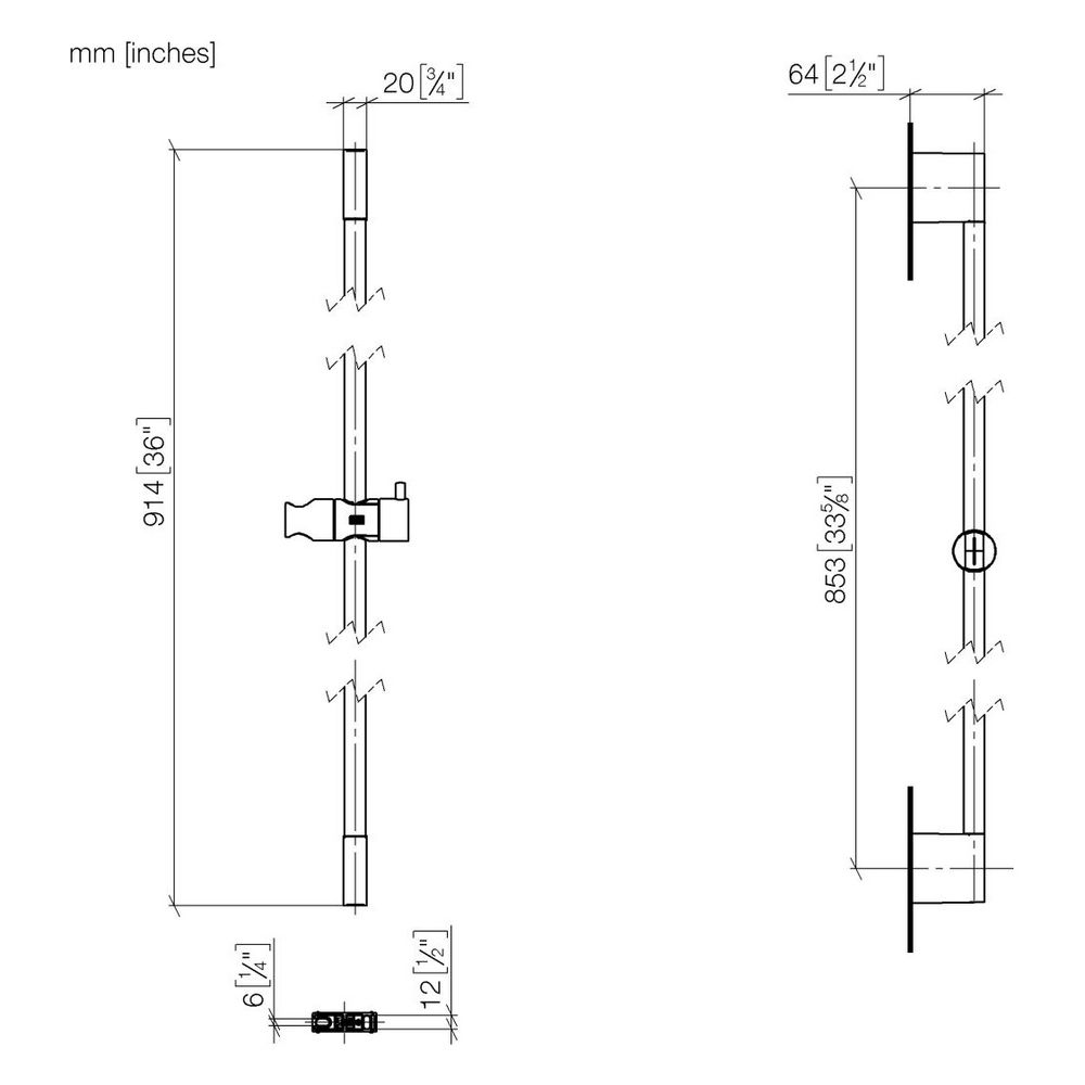 Dornbracht Duschgarnitur ohne Handbrause Wandrohr mit Schieber Schlauch 1750mm ... DORNBRACHT-26412979-39 4099477413747 (Abb. 4)