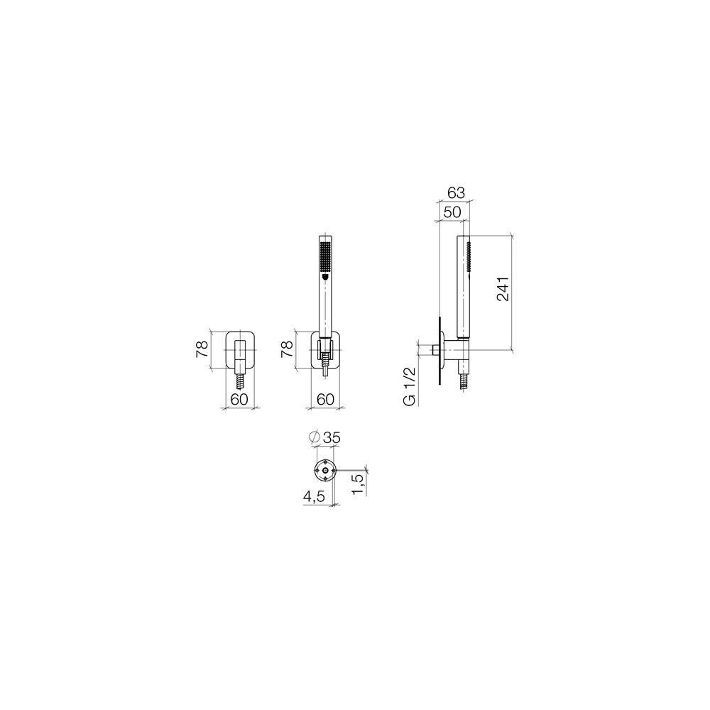 Dornbracht Schlauchbrausegarnitur Lissé FlowReduce, 6,8l/min, Dark Chrome... DORNBRACHT-27802845-190010 4099477128672 (Abb. 4)