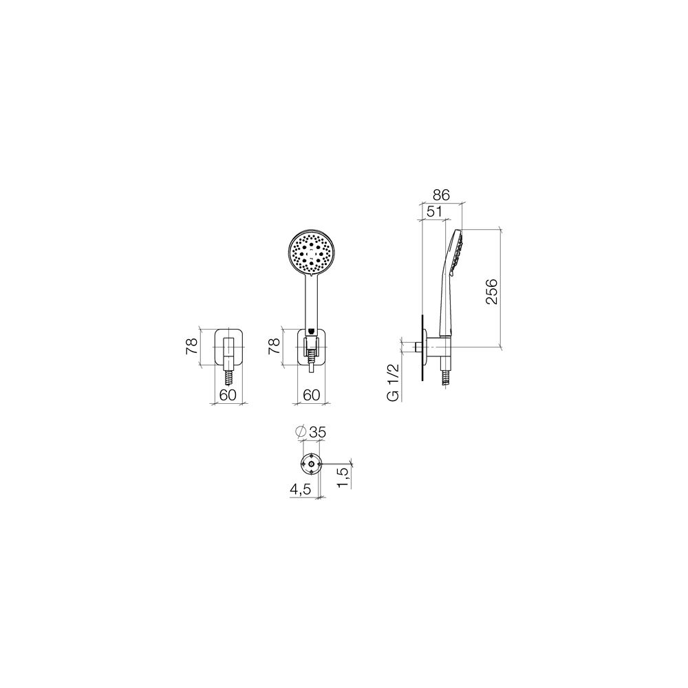 Dornbracht Schlauchbrausegarnitur Lissé FlowReduce verstellbar, 6,8l/min, S... DORNBRACHT-27803845-330010 4029011983887 (Abb. 4)