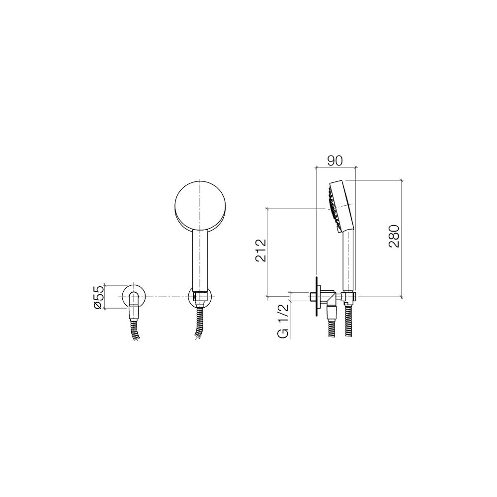 Dornbracht Schlauchbrausegarnitur Tara, Einzelrosetten FlowReduce, 1250mm, ... DORNBRACHT-27803892-060010 4029011697609 (Abb. 4)