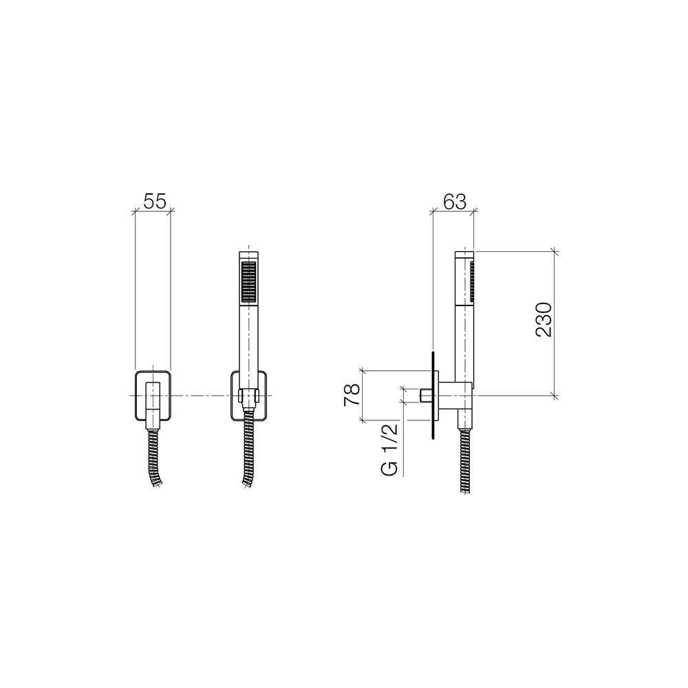 Dornbracht Schlauchbrausegarnitur Lulu mit Einzelrosetten FlowReduce Metall... DORNBRACHT-27808710-060010 4029011765292 (Abb. 4)