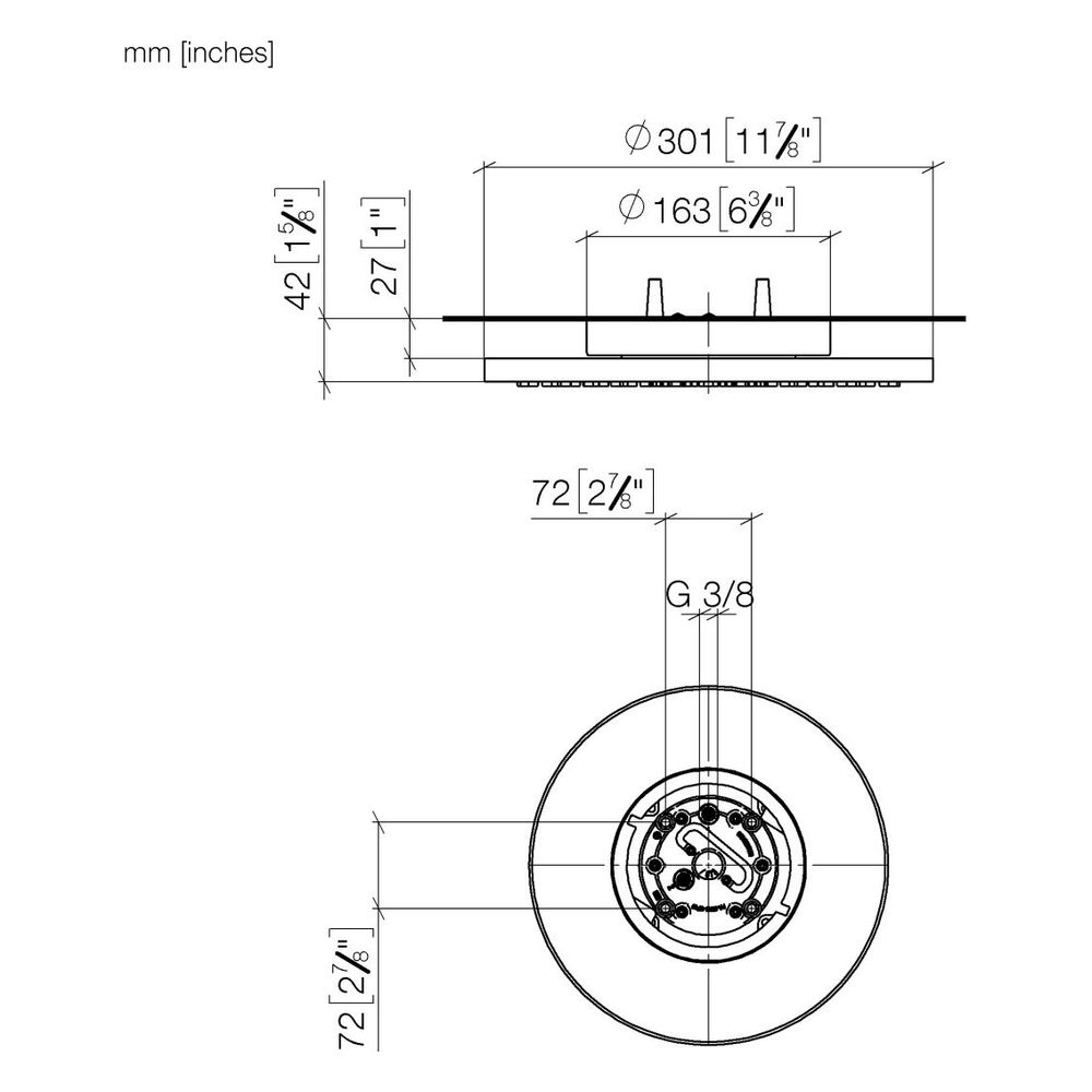 Dornbracht Regenbrause für Deckenanbindung D 300mm Pure Rain 12l/min Purify Rai... DORNBRACHT-28031970-47 4099477010427 (Abb. 4)