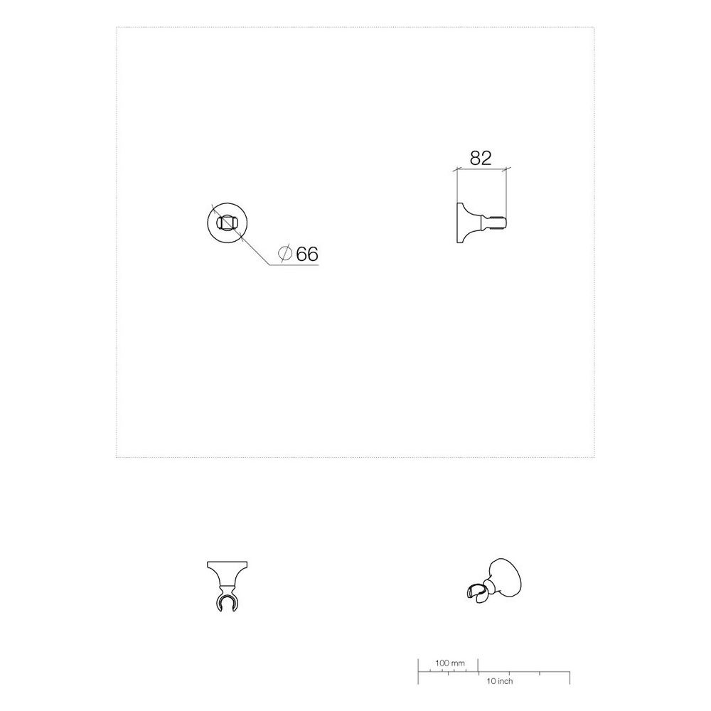 Dornbracht Brausehalter Madison Rosette 65mm, Dark Platinum gebürstet... DORNBRACHT-28050410-99 4029011808081 (Abb. 2)