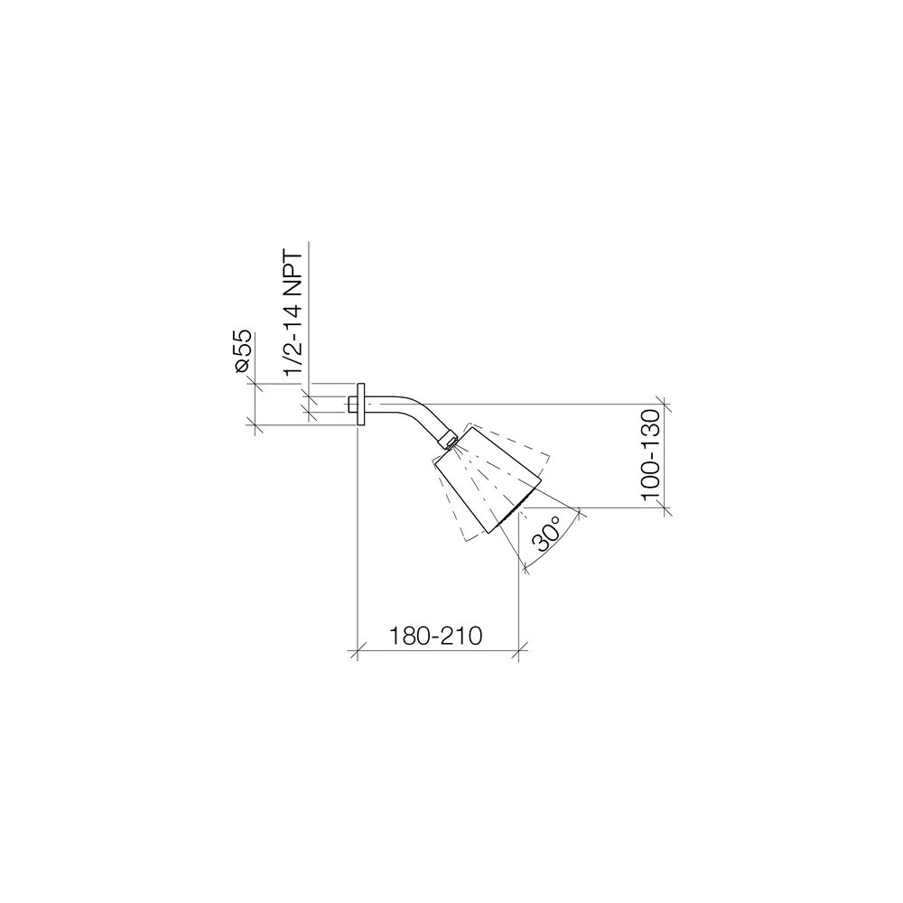 Dornbracht Kopfbrause Ausladung 180-210mm Brausekopf 100mm 7l/min Anschluss G 1... DORNBRACHT-28504979-19 4029011997419 (Abb. 4)