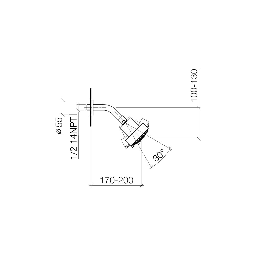 Dornbracht Kopfbrause FlowReduce Ausladung 200mm Brausekopf 92mm 6,8l/min A... DORNBRACHT-28508979-990010 4029011742248 (Abb. 4)