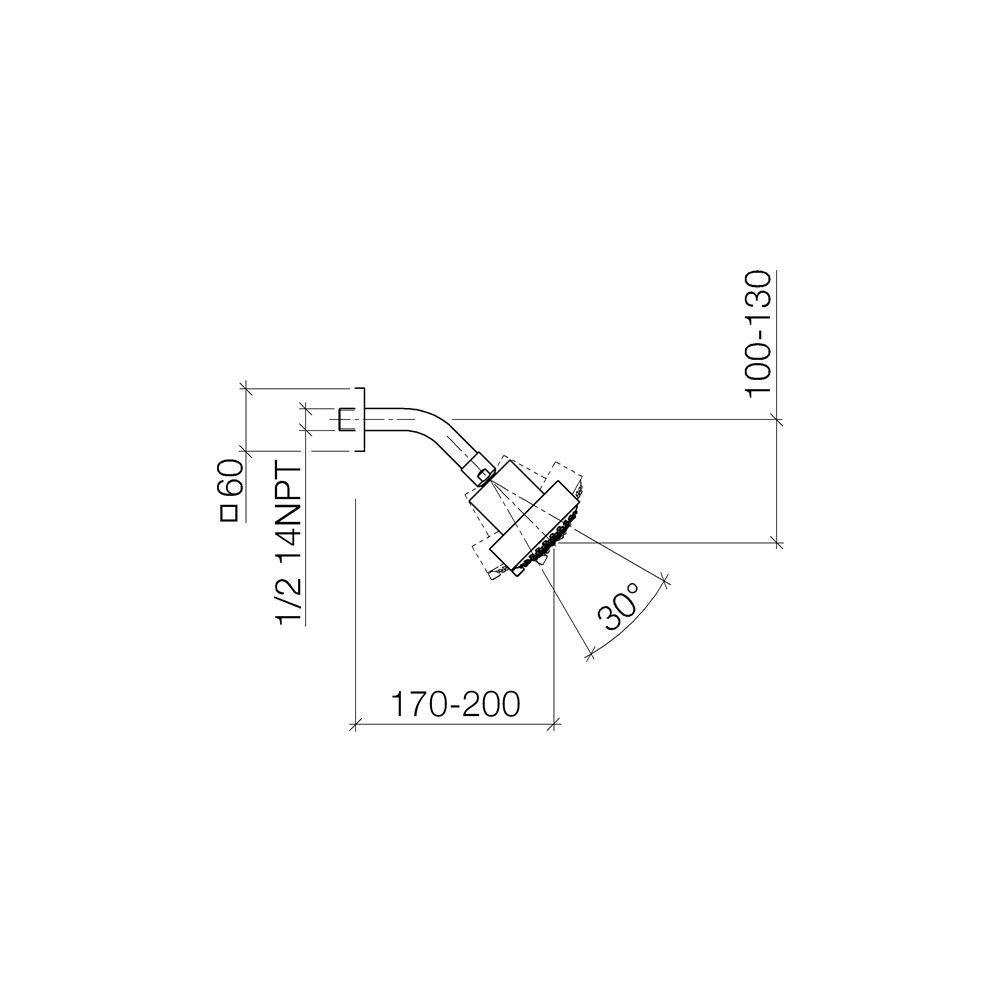 Dornbracht Kopfbrause Symetrics Ausladung 200mm Brausekopf 92mm 9l/min Anschlus... DORNBRACHT-28508980-46 4099477091914 (Abb. 4)