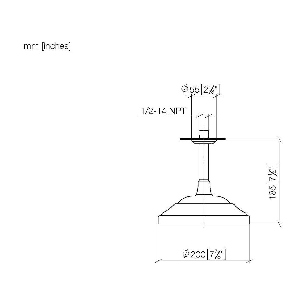 Dornbracht Regenbrause mit Deckenanbindung Madison 14l/min, D 200mm, Dark Brass... DORNBRACHT-28565977-39 4099477390789 (Abb. 4)