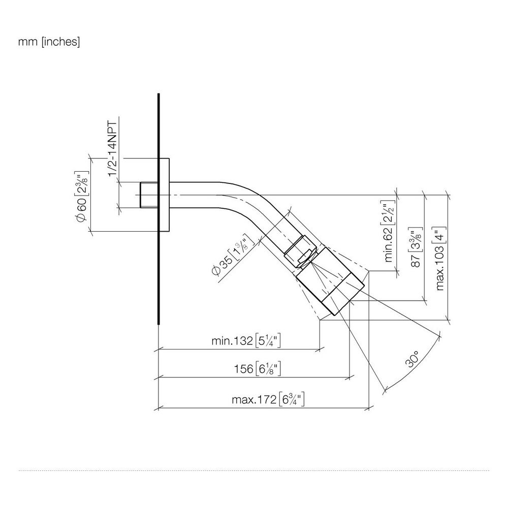Dornbracht Kopfbrause Ausladung 156mm 8l/min Anschluss G 1/2", Chrom gebürstet... DORNBRACHT-28613970-93 4099477443119 (Abb. 4)