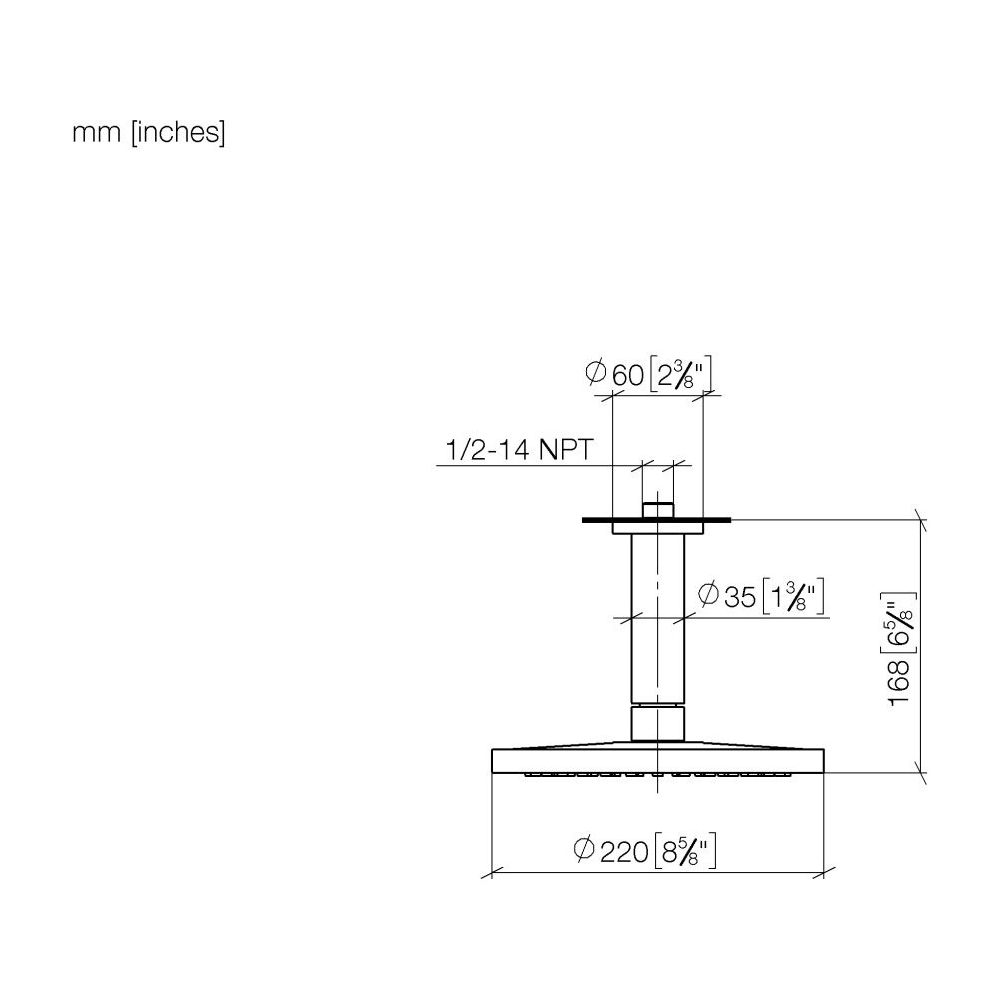 Dornbracht Regenbrause mit Deckenanbindung Serienspezifisch 28669970 platin... DORNBRACHT-28669970-08 4029011739941 (Abb. 4)