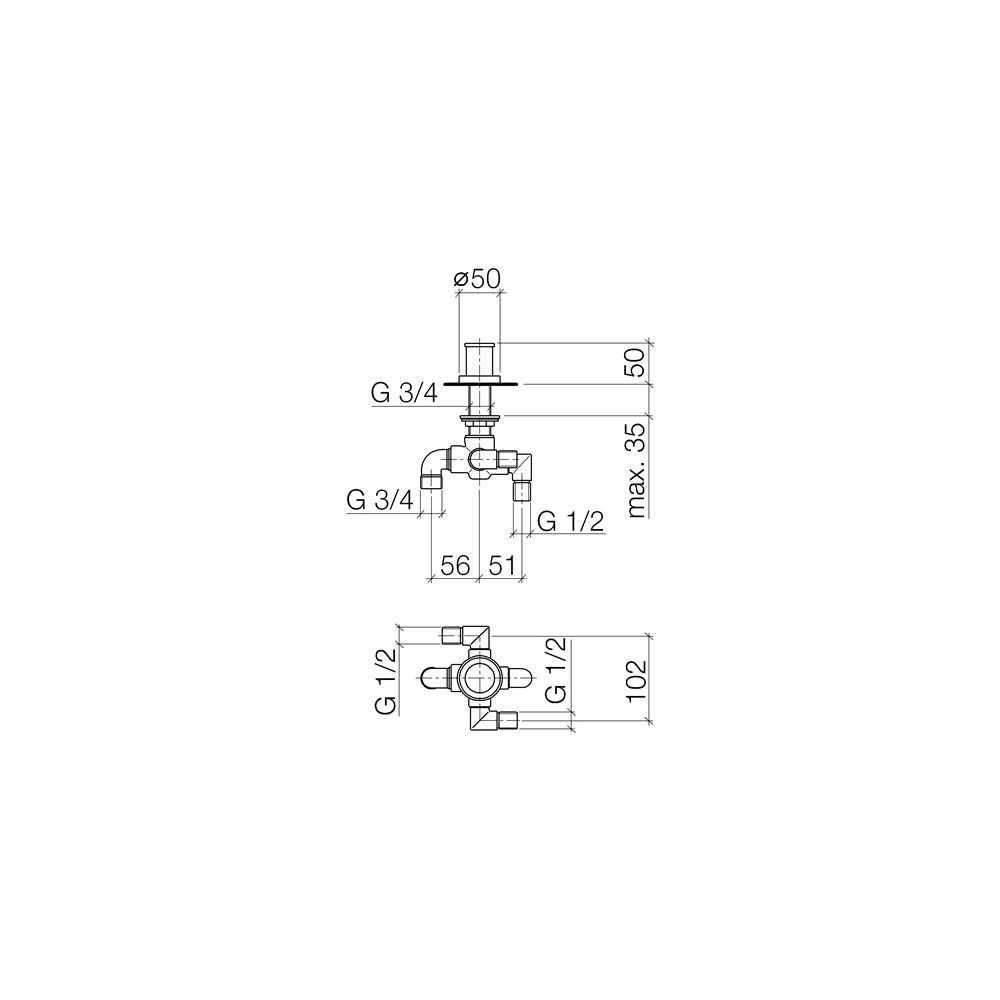 Dornbracht Zweiwege-Umstellung für Wannenr. automatische Umstellung, 32mm, 50mm... DORNBRACHT-29140979-42 4099477248370 (Abb. 4)