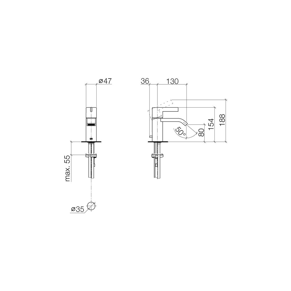 Dornbracht IMO Waschtisch-Einhandmischer mit Ablaufgarnitur 33500670 chrom... DORNBRACHT-33500670-00 4029011560750 (Abb. 4)