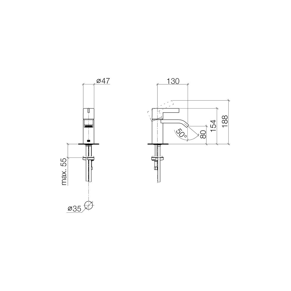 Dornbracht IMO Waschtisch-Einhandmischer ohne Ablaufgarnitur 33521670 chrom... DORNBRACHT-33521670-00 4029011560774 (Abb. 4)
