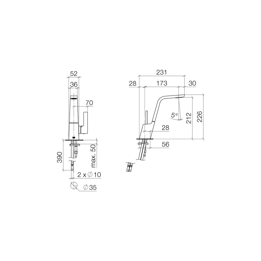 Dornbracht Waschtisch-Einhandbatterie CL.1 ohne Ablaufgarnitur Ausladung 173mm,... DORNBRACHT-33521705-19 4099477128993 (Abb. 4)