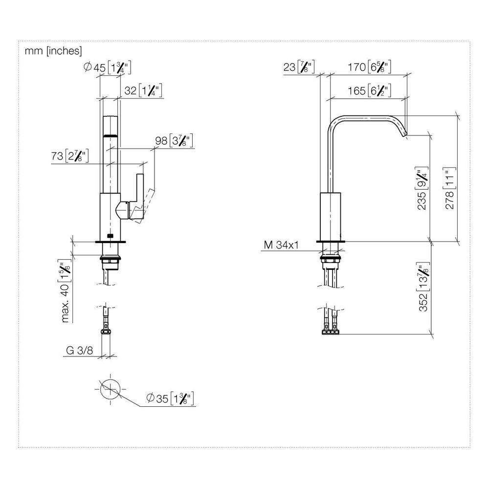 Dornbracht Waschtisch-Einhandbatterie IMO starrer Auslauf 165mm mit hohem Ausla... DORNBRACHT-33526671-37 4099477437071 (Abb. 4)