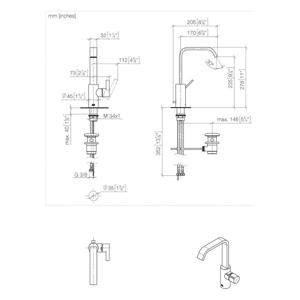 Dornbracht Waschtisch-Einhandbatterie IMO starrer Auslauf 170mm mit hohem Ausla... DORNBRACHT-33528671-00 4099477154749 (Abb. 4)