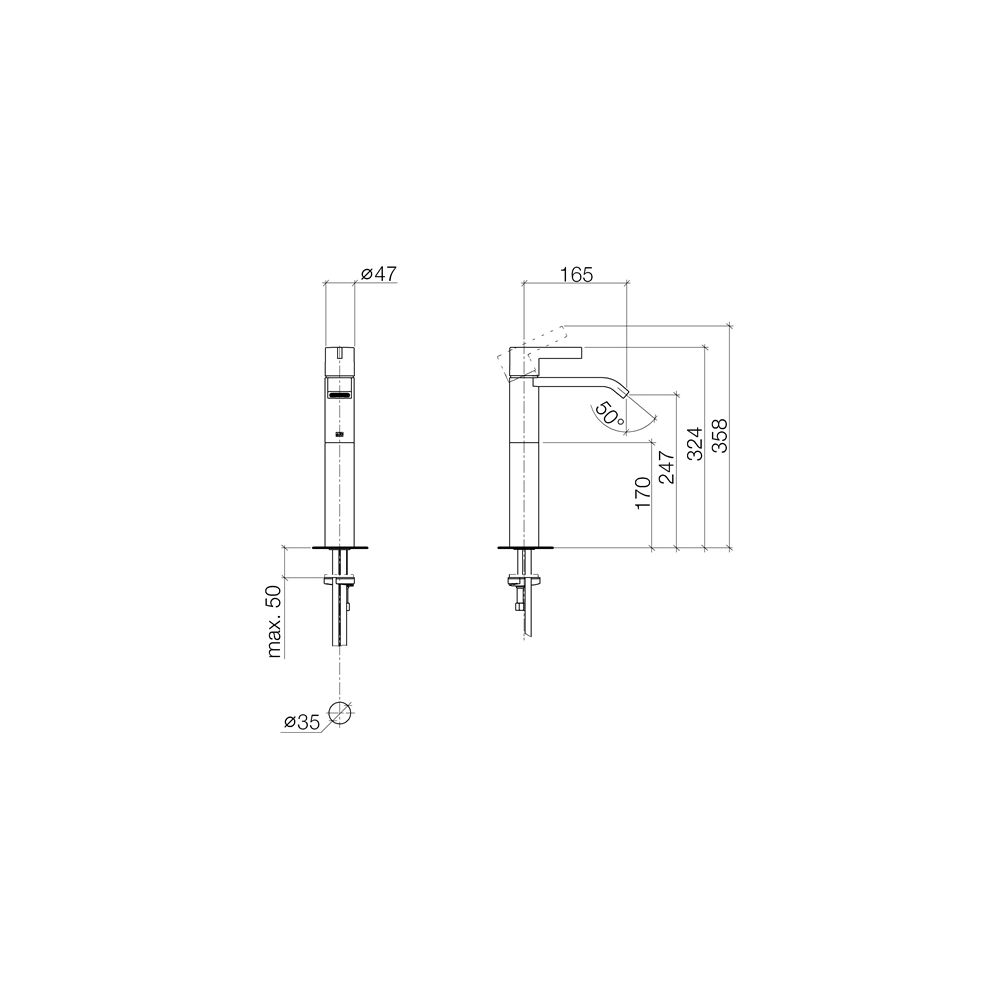 Dornbracht IMO Waschtisch-Einhandmischer mit erhöhtem Standfuß 33537670 chrom... DORNBRACHT-33537670-00 4029011560798 (Abb. 4)