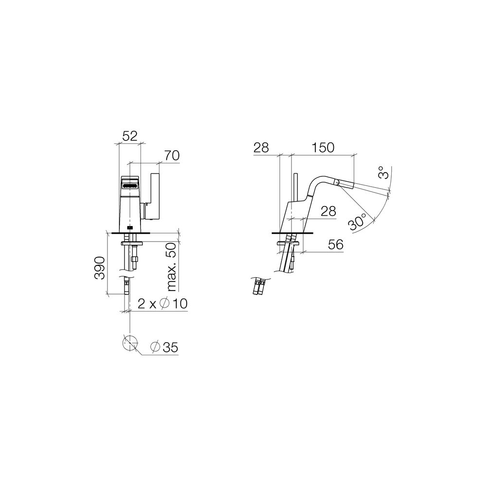 Dornbracht CL.1 Bidet-Einhandmischer ohne Ablaufgarnitur 33600705 Dark Platinum... DORNBRACHT-33600705-99 4029011799037 (Abb. 4)