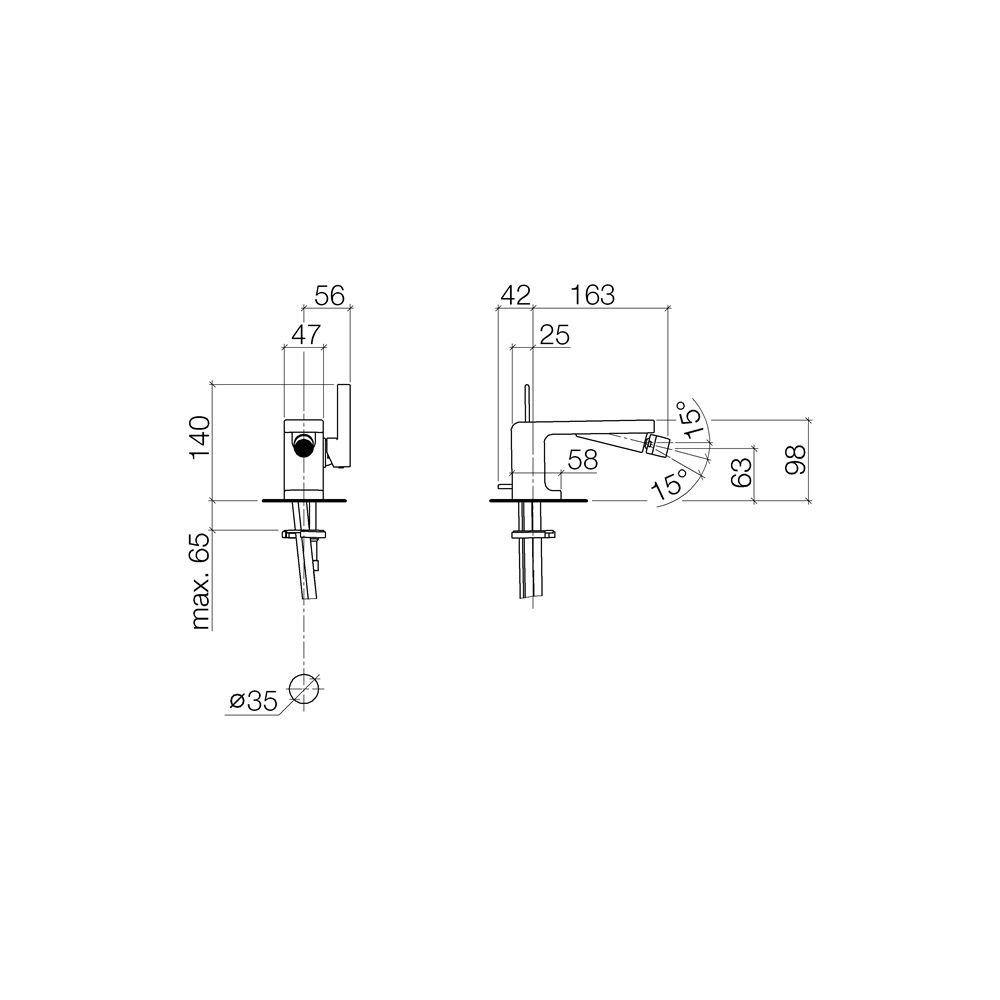 Dornbracht LULU Bidet-Einhandmischer mit Ablaufgarnitur 33600710 platin matt... DORNBRACHT-33600710-06 4029011440670 (Abb. 4)