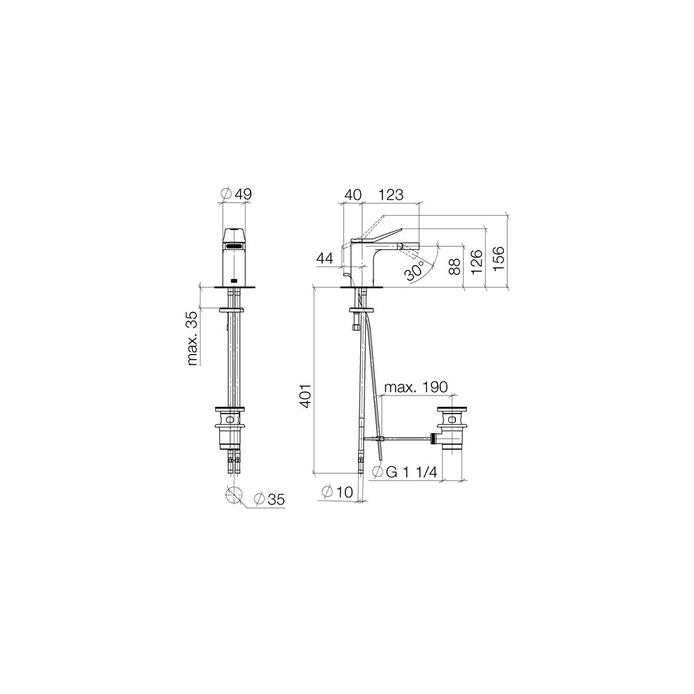 Dornbracht Lisse Bidet-Einhandmischer mit Ablaufgarnitur 33600845 chrom... DORNBRACHT-33600845-00 4029011711220 (Abb. 4)
