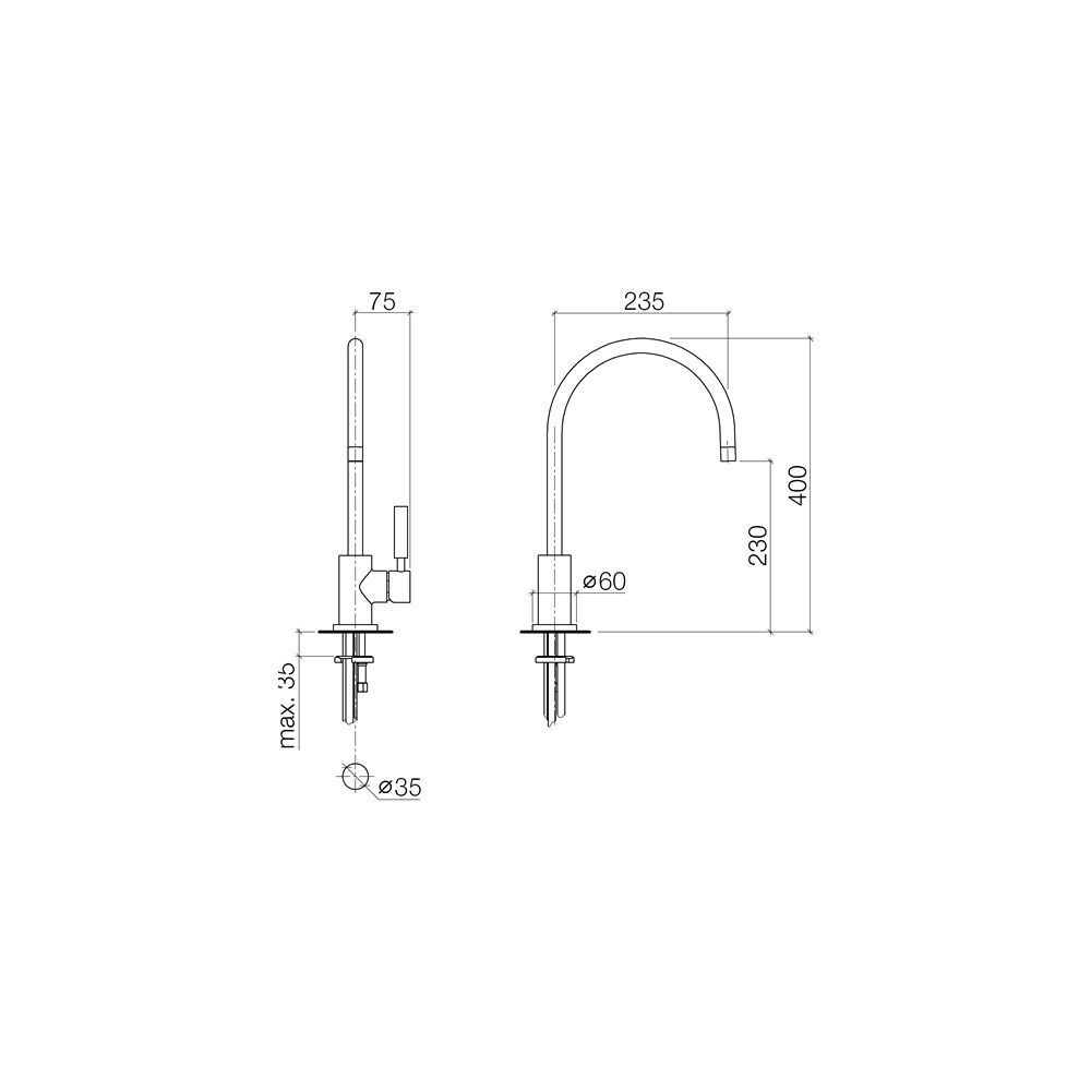Dornbracht Einhebelmischer Tara Classic schwenkbar, Ausladung 236mm, max. 7l/mi... DORNBRACHT-33815888-33 4029011957406 (Abb. 4)