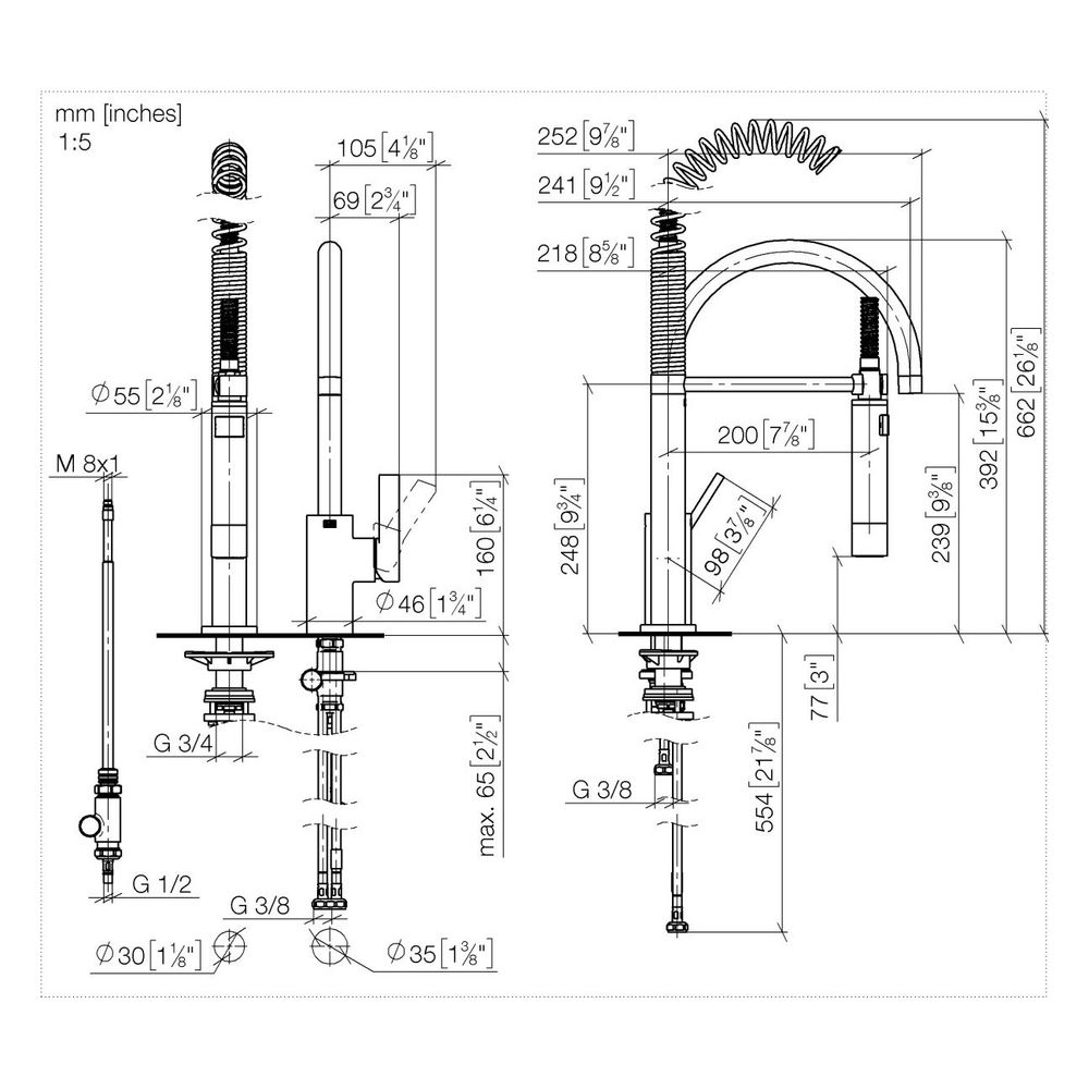 Dornbracht Einhebelmischer Tara Ultra, für Spül-/Profibrause, Ausladung 241mm, ... DORNBRACHT-33836875-08 4099477243290 (Abb. 4)
